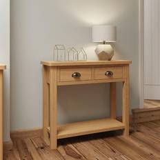 Plywoods Console Tables HJ Home Rara Oak 2 Drawer Console Table