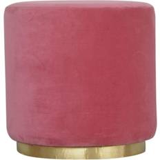 Oro Poggiapiedi Footstool Pink / Gold Velvet Poggiapiedi