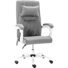 vidaXL de Massage Gris Tissu Chaise de bureau