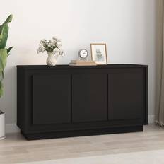 Noir Buffets vidaXL Noir 102x35x55 cm Bois D'Ingénierie Buffet