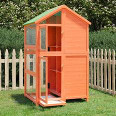 vidaXL fuglebur 97x81x152 massivt fyrretræ brun