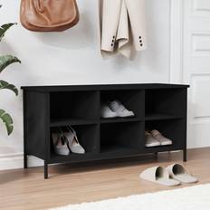 vidaXL Skoskap Svart 100 x 35 x 50 cm Konstruert Tre Skohylle