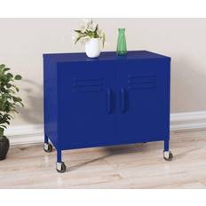 Bleu Armoires vidaXL Storage Cabinet Navy Blue 60 x 35 x 56 cm Acier Armoire