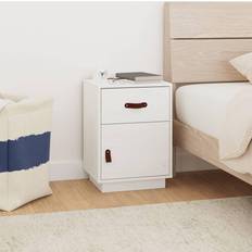 vidaXL 40x34x55 massivt Sengebord