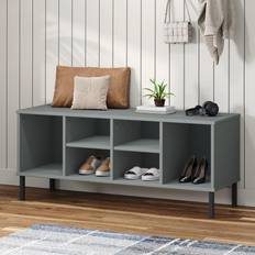vidaXL with Metal Legs 106 x 35 x 45 cm Shoe Rack