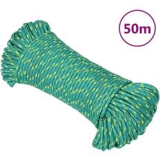 Blocs Bateau vidaXL Corde de Bateau Corde de Levage Câble d'Amarrage Ancrage Navire Lignes de Gréement Corde à Linge Vert 5 mm 50 m Polypropylène
