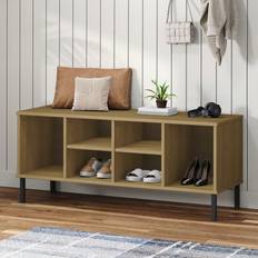 vidaXL with Metal Legs 106 x 35 x 45 cm Shoe Rack