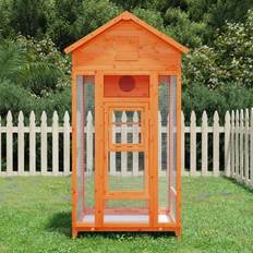 vidaXL Bird House Brown 91.5x53x170 Solid Wood Pine Brown