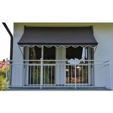 Braun Fenstermarkisen Angerer Klemmmarkise braun/creme 400 Balkonmarkise