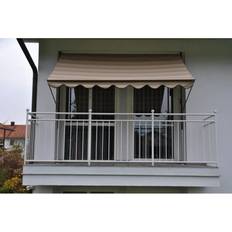 Braun Fenstermarkisen Angerer Klemmmarkise beige/braun Markise Balkon Balkonmarkise