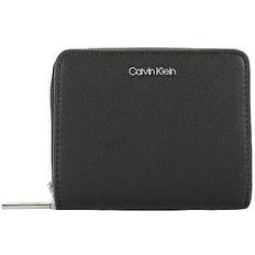 Calvin Klein Zip-Up Wallet With Logo - Black