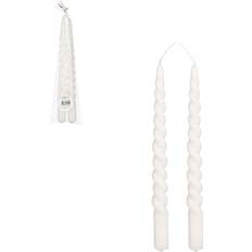 Mica Decorations Spitzkerzen Twist creme 2 LED-Licht