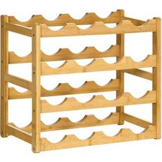 Flaskeholder Bambus 16 Flasker 43 x 23.5 x 38 cm