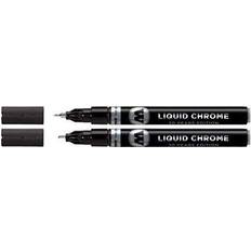 Molotow Verf Molotow Liquid Chrome Marker with Special Ink for Real Mirror Effect 2 Piece 1 und 2 mm