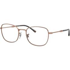 Rouge Lunettes Ray-Ban RB6497 Monture Or Rose Verres Incolore polarisé 53-20