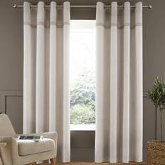 Curtains & Accessories Catherine Lansfield Melville Woven Texture Eyelet Unlined