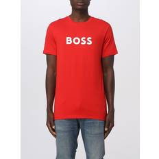 HUGO BOSS Rød T-shirts HUGO BOSS T-Shirt i Økologisk Bomuld - Rød
