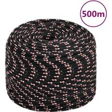 vidaXL Bootsseil Schwarz 10 Mm 500 M Polypropylen