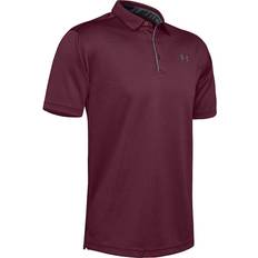 Golf - Men Polo Shirts Under Armour Tech Polo Shirt Men - Maroon/Graphite