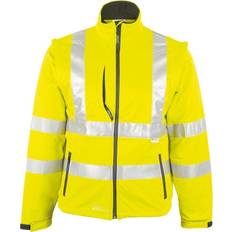 Chaquetas de Trabajo Asatex Softshell-Warnschutzjacke gelb