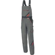 Black Overalls Planam Highline Dungarees - Slate/Black/Red