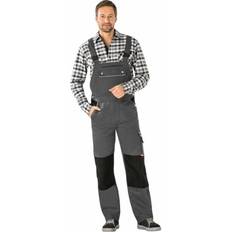 Black Overalls Planam Canvas Latzhose - Grau/Schwarz