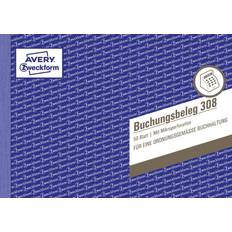 Kvitteringsruller AVERY Zweckform 308 Blå Hvid Papir 210 mm 148 mm