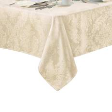 Elrene Home Fashions Barcelona Jacquard Damask Oblong Tablecloth Beige, Brown, White