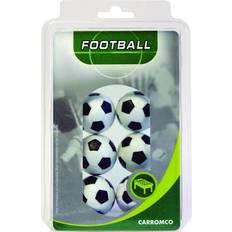 Jeu de Football Sports de Table Carromco Kickerbälle, 6 schwarz-weiß im Blister