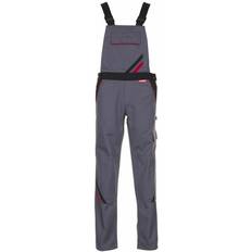 Black Overalls Planam Latzhose Highline Damen schiefer/schwarz/rot