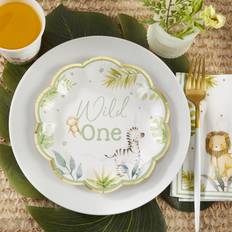 Kate Aspen Safari Baby 7 in Premium Paper Plates Set of 16