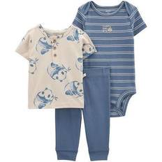 Children's Clothing Carter's Baby Boys 3-pc. Pant Set, Newborn, Blue Blue