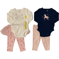 Blue Tracksuits Carter's girls piece long sleeve romper & pant set