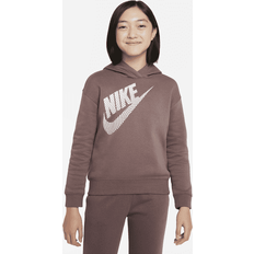 Nike Sportswear Older Kids' Girls' Oversized Pullover Hoodie Brown