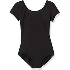 Athletic shirts Capezio girls Team Basic Short Sleeve athletic leotards, Black