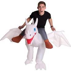 Morph Inflatable White Ride on Dragon Costume One-Size