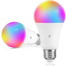 Light Bulbs Jonathan Y Light Bulbs White A19 Color-Changing Smart LED Light Bulb Set of Two