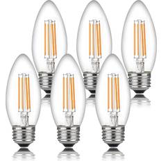 Led 60 watt light bulbs Bioluz LED 60 Watt Candelabra Bulbs Dimmable – E26 Medium Base