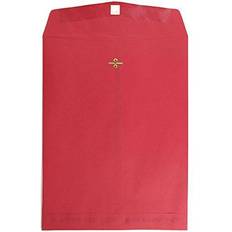 Red Mailers Jam Paper 50pk 10 x 13 Open End Catalog Envelopes with Clasp Closure Red Recycled