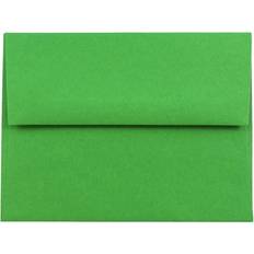 Jam Paper A2 Colored Invitation Envelopes 4 3/8 x 5 3/4 Green 250 Box
