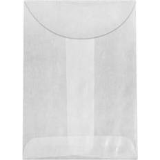 Jam Paper Moistenable Glue Catalog Envelope, 2 1/4" x 3 1/2" 250/Pack GLASS-09-250 Clear