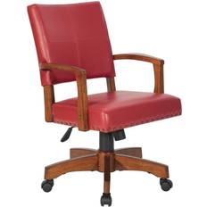 Red leather office chairs Office Star Deluxe Ergonomic Bankers Office Chair