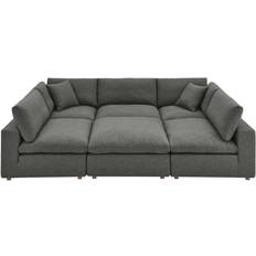 Furniture modway Commix Down Filled Overstuffed Grey Sofa 120" 6