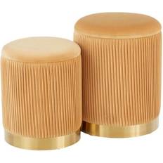 Gold Stools Lumisource Marla Collection Pouffe 2