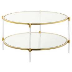 Furniture Convenience Concepts Crest 2 Tier Acrylic Coffee Table