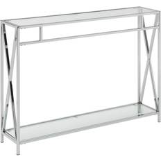 Silver Console Tables Convenience Concepts Oxford Chrome Console Table