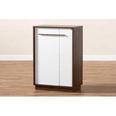 Baxton Studio White Hallway Furniture & Accessories Baxton Studio Mette Mid-Century Shoe Rack