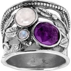 Silpada Silpada 'Heavenly' cttw Moonstone & Natural Amethyst Ring in Sterling Silver