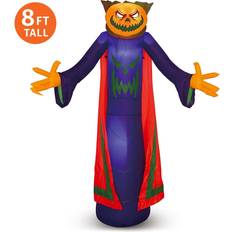 Rosso Decorazioni Gonfiabili Joyin 8FT Inflatable Pumpkin Wizard Prop Decoration Halloween Inflatables