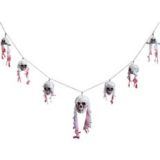 Rojo Guirnaldas y Confetis 70" Bloody Skull Garland Decoration Red/White One-Size